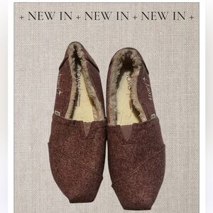 Toms Mauve Loafers Cozy Slip-On Design Sz 5.5 Women